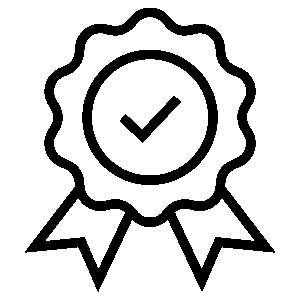 alt text of legacy icon, ribbon with checkmark